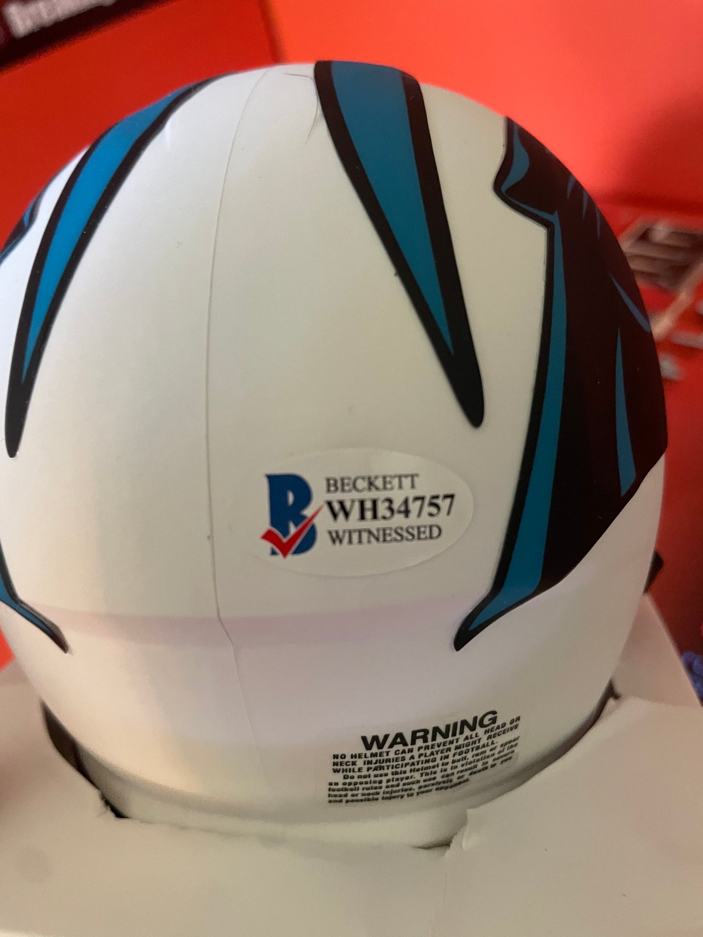 Sam Darnold Autographed Panthers Lunar Mini Helmet with Beckett COA