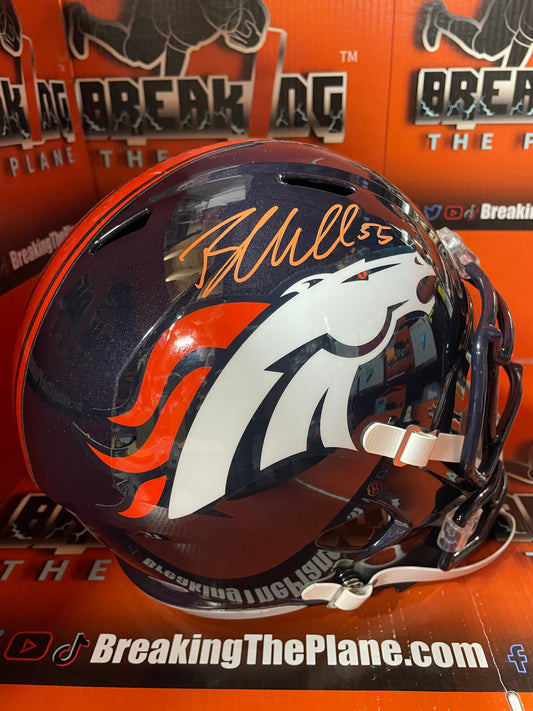Bradley Chubb Autographed Broncos Full Size Helmet with Beckett COA - M88601