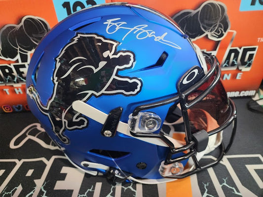 Barry Sanders Autographed Speed Flex Full Size Oakley Visor Schwartz COA