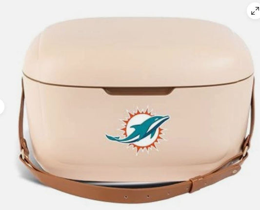 The Memory Company Licensed NFL Team Logo Retro Rounded Cooler Miami Dolphins