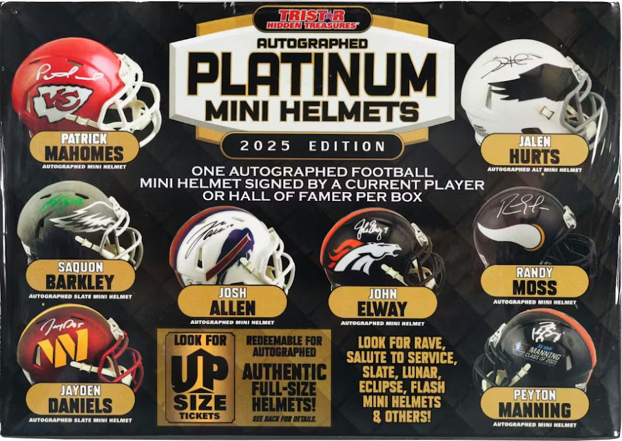 KICKOFF BREAK! Tristar Platinum FOOTBALL Mini Helmet | PICK 1 TEAM GET 1 RANDOM TEAM FOR FREE | (Breaks FRI 12/5 9:30 PM EST. or when FULL)