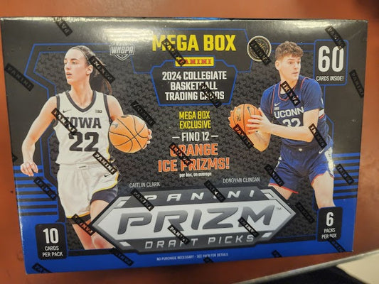 2024 WNBA and NBA Prizm Draft Picks Mega Box (Orange Ice Prizms)