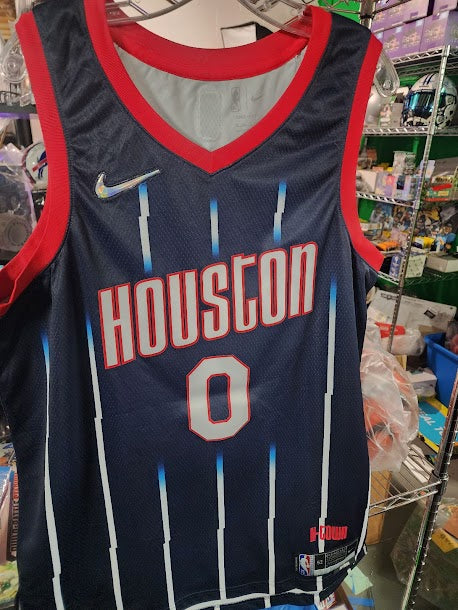 NWOT Jalen Green Nike Licensed Rockets Throwback Basketball NBA Jersey 75 Year Edition Size XL