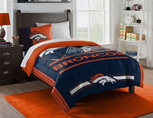 Northwest NFL Denver Broncos Comforter and Sham Set, Twin, Safety