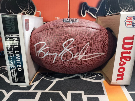 Barry Sanders Full Panel Autographed Schwartz Sports Memorabilia COA Football Detroit Lions