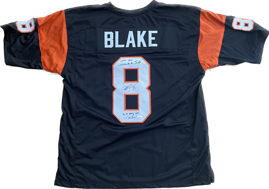 Jeff Blake Auto Custom Bengals Jersey JSA COA INSCRIPTIONS! "Welcome to the Jungle"