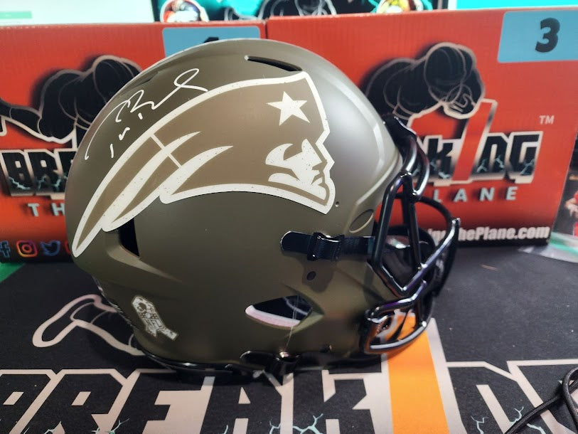 Tom Brady Auto AUTHENTIC Patriots Full Size Helmet STS Fanatics COA Salute to Service