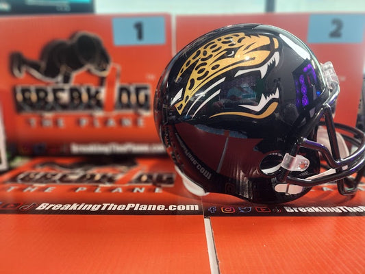 "Mark Brunell Autographed Jaguars Helmet with JSA COA Inscription"