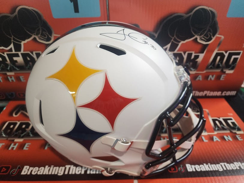 "Authentic James Conner Autographed Steelers Full Size Helmet with Fanatics COA - Limited Edition AMP Design" - Autographed James Conner Steelers Helmet with Fanatics COA - Limited Edition AMP Design
