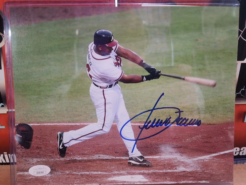 "Julio Franco Autographed 8x10 Photo Atlanta Braves with JSA COA - Authentic Memorabilia"