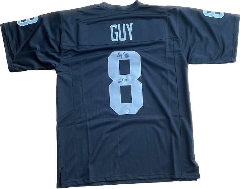 Ray Guy Auto Custom Jersey Raiders Leaf COA Hall of Fame