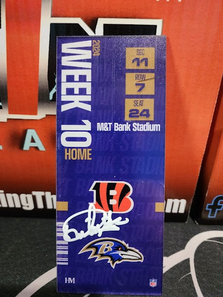 Derrick Henry Autographed game ticket 1/10 Metabilia Ravens Titans BECKETT COA