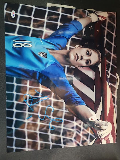 Hope Solo Auto 16x20 Soccer Photo Team USA PSA COA