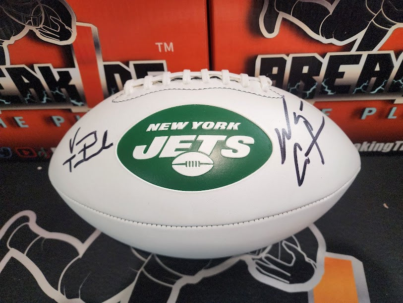 Vinny Testaverde / Wayne Cherbet Dual Autographed JSA COA Jets Football