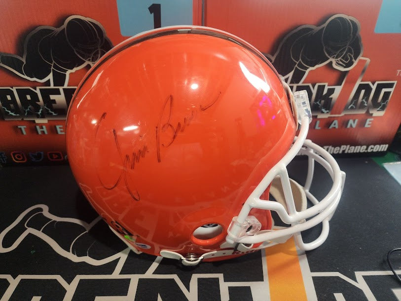 Jim Brown Auto Full Size AUTHENTIC Helmet Proline PSA COA Faint Auto