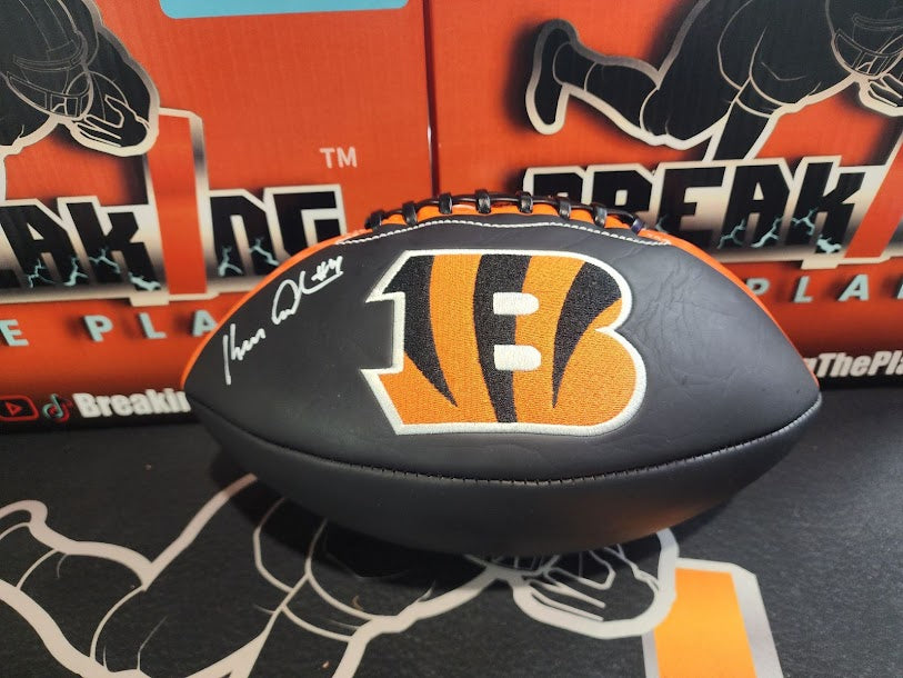 Kenny Anderson Autographed Bengals Football JSA COA Black Panel Stitched