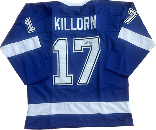 Alex Killorn Autographed Custom Hockey Jersey Lightning PSA COA