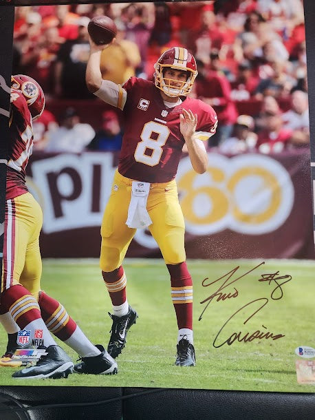 Kirk Cousins Auto 16x20 Photo Washington Commanders Redskins Beckett COA