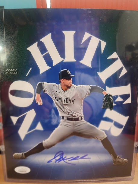 "Corey Kluber Autographed 8x10 Photo New York Yankees with JSA COA - Authentic Memorabilia featuring Yankees logo"