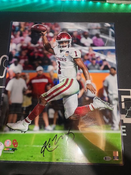 Kyler Murray 16x20 Auto Photo Cardinals Oklahoma Beckett COA College Sooners