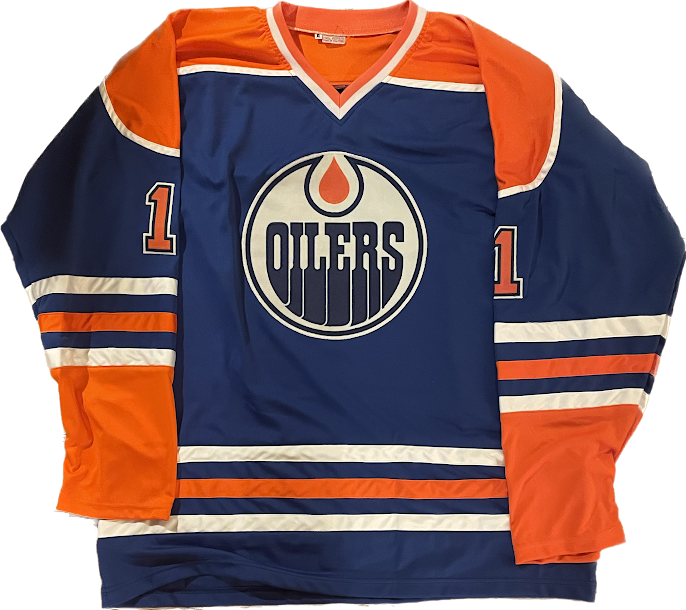 Mark Messier Auto LICENSED Oilers Jersey Collectible Exchange COA
