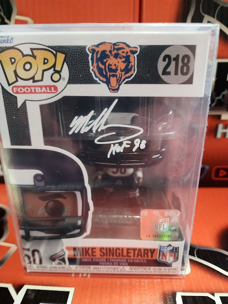 Mike Singletary autographed Funko POP Bears Beckett COA