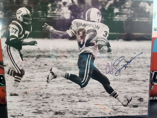 OJ Simpson Autographed 16x20 Photo Bills Steiner COA