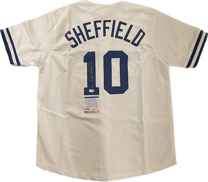 Gary Sheffield Auto Custom Jersey LA Dodgers PSA COA