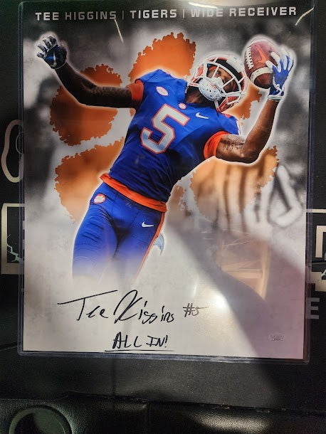 Tee Higgins 16x20 Auto Photo Clemson Bengals JSA COA Script Tigers