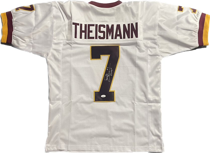 Joe Theismann Auto Custom Jersey Washington JSA COA Redskins Commanders