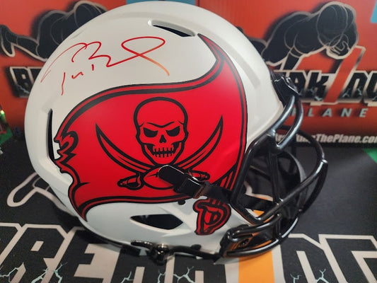 Tom Brady LUNAR AUTHENTIC Autographed Fanatics COA Full Size Helmet Buccaneers