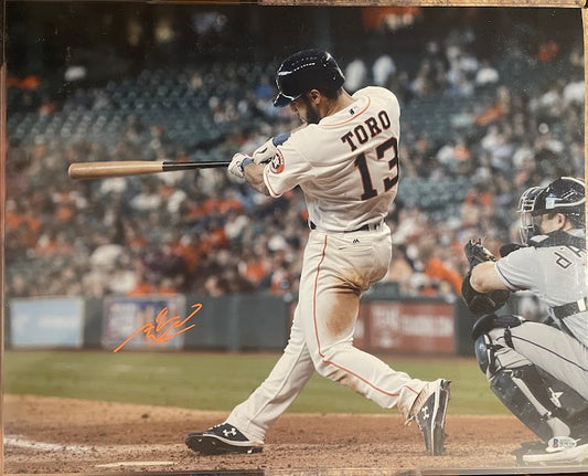 Abram Toro Autographed 16x20 Baseball Photo Houston Astros Beckett COA