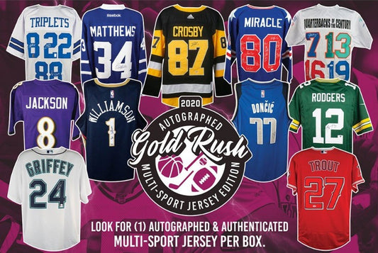"Gold Rush 2020 Multi-Sport Jersey - Random Number Break - Win Player's Photo - Limited Spots Available"