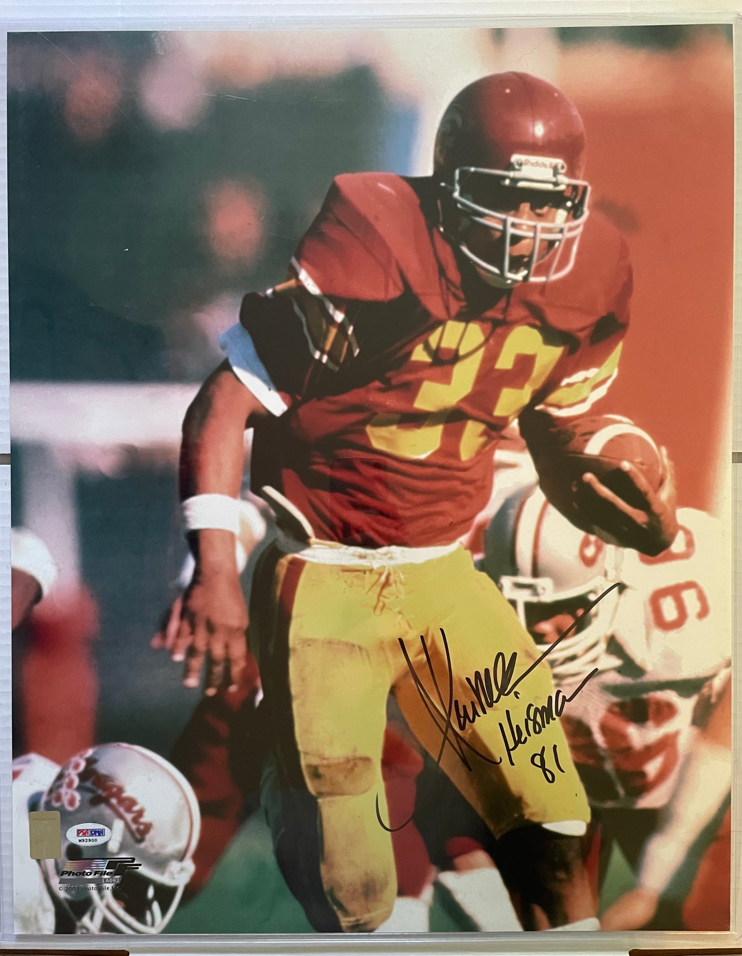 Marcus Allen College USC Autographed 16x20 Photo with PSA COA Raiders