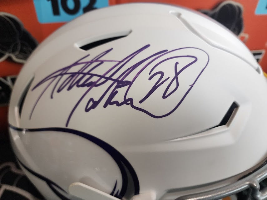 Adrian Peterson Autographed Winter Warrior Speed Flex Full Size Vikings Beckett COA