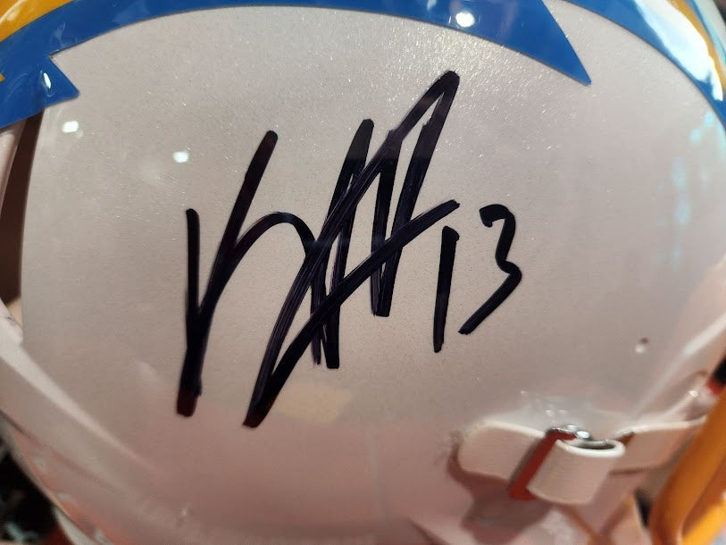 Keenan Allen Auto AUTHENTIC Full Size Helmet Chargers Beckett COA