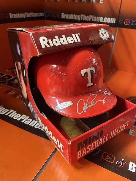 Alex Rodriguez Autographed Mini Helmet 27/103 UDA COA Rangers Limited