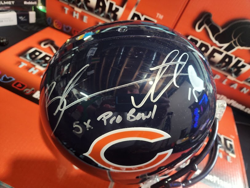 Brandon Marshall Auto Full Size Helmet Bears JSA COA Pro Bowl Script