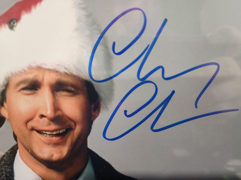 Chevy Chase Auto 14x11 Photo Beckett COA National Lampoon's Christmas Vacation