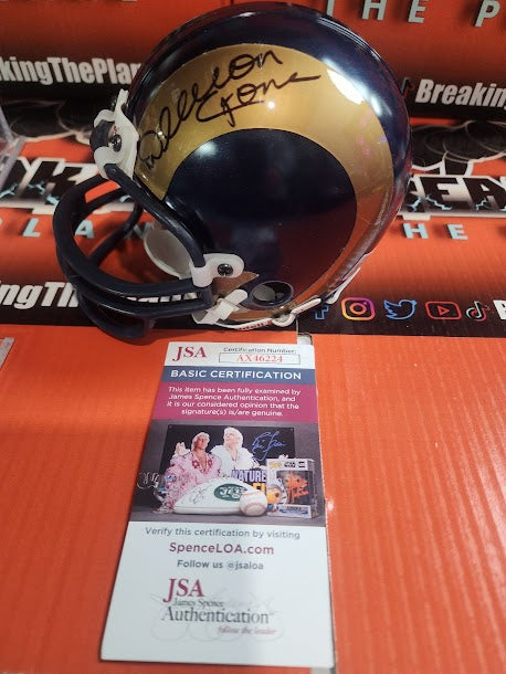 Deacon Jones Auto Mini Helmet JSA COA Rams