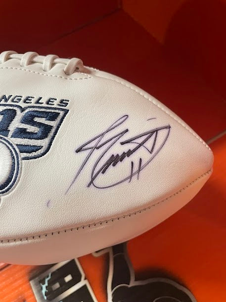 Jim Everett Autographed Rams Football JSA COA White Panel