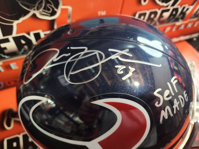 Arian Foster Auto Texans Full Size Helmet with "Self Made" Inscription Tristar COA