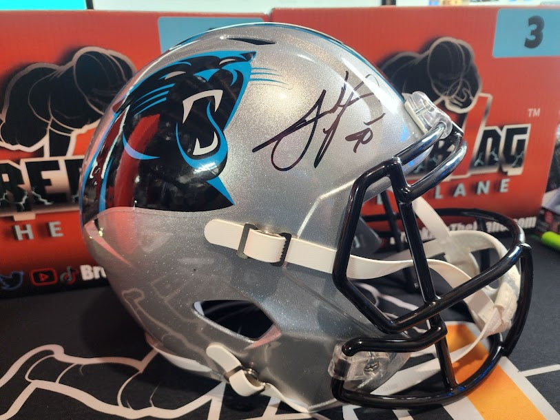 Julius Peppers Auto Panthers Full Size Helmet Schwartz COA