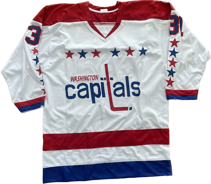 Philipp Grubauer Autographed LICENSED Capitals Hockey Jersey JSA COA Authentic