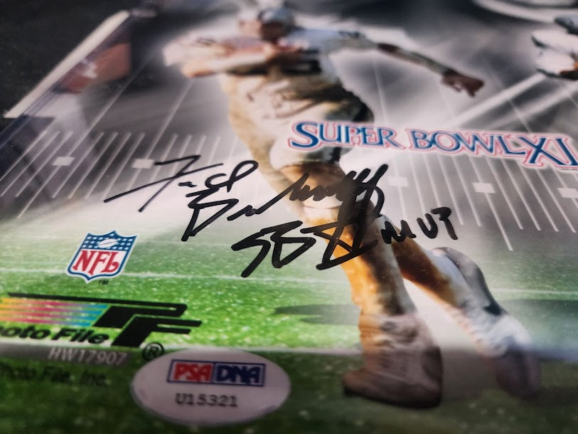 Super Bowl MVPs Raiders Triple Auto 16x20 Photo Marcus Allen Plunkett Biletnikoff