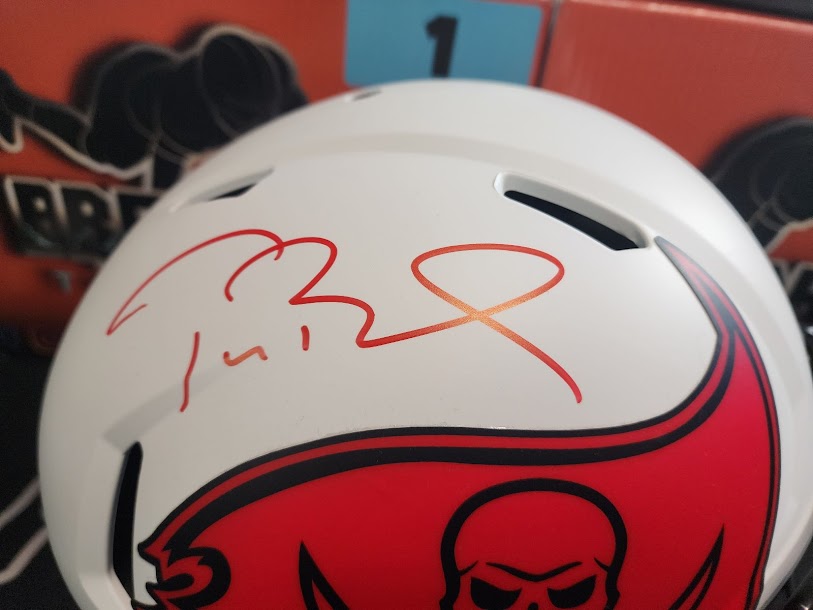 Tom Brady LUNAR AUTHENTIC Autographed Fanatics COA Full Size Helmet Buccaneers