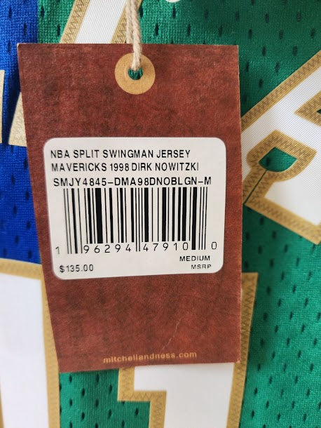 Dirk Nowitzki Mavericks Mitchell and Ness Hardwood Classics Jersey $135 retail Unsigned