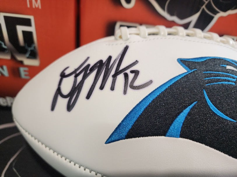 DJ Moore Autographed Panthers Football Fanatics COA White Panel