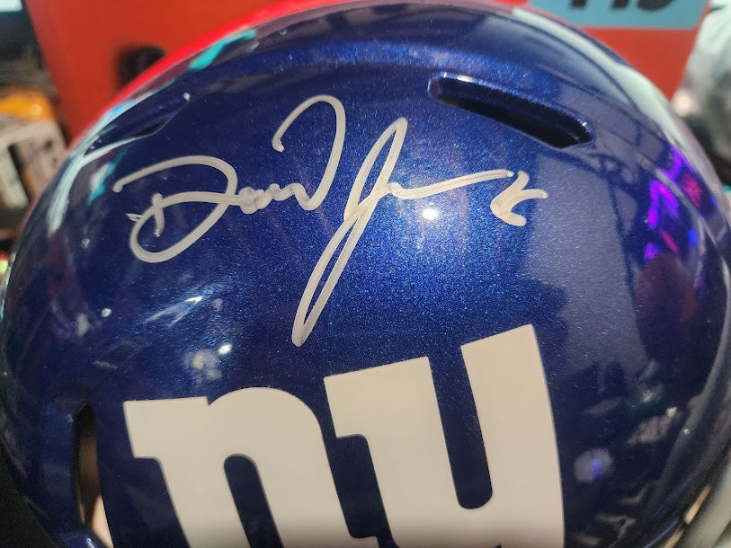 Daniel Jones Autographed FANATICS COA Full Size Helmet New York Giants