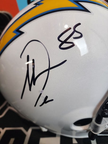 Antonio Gates Autographed (Smudged) Beckett COA Replica Full Size Helmet Chargers